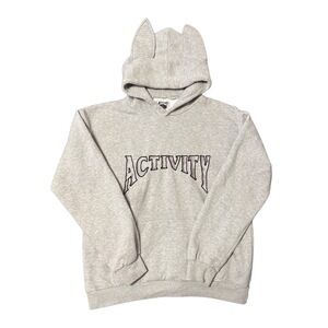 Activity Brand Hoodie‎ Large Grey Cozy Casual Bunny Ears Hooded Fun Cute